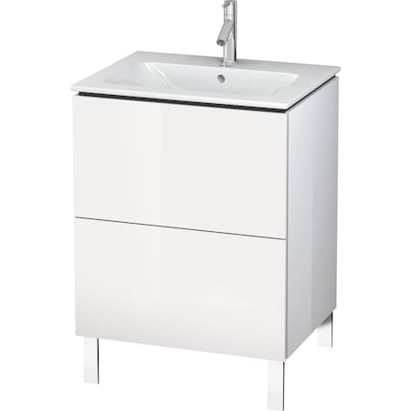 Duravit L-Cube Floor Standing Vanity Unit Lc662502222 White High Gloss LC662502222